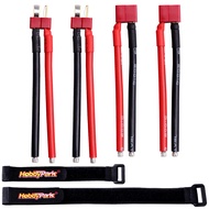 Hobbypark Deans Style T Plug Connector Female & Male with 12AWG 12 Gauge Silicone w/Battery Straps f