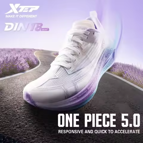 Xtep One Piece Modeling 5.0 New Women's Running Shoes Shock Absorbing Competitive Training Shoes 874