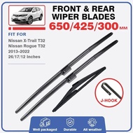 Wiper Blades For Nissan X-Trail T32 Nissan Rogue 2013 - 2022 X Trail XTrail Front Rear Windshield Wi