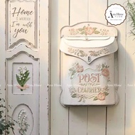 Vintage Wall Mounted Metal Mailbox Photography Props