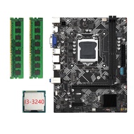 (UKYF) B75M- Motherboard +I3-3240 CPU +2X DDR3 1600MHz 8G RAM LGA 1155 USB 3.0 SATA 3.0 Computer Mot