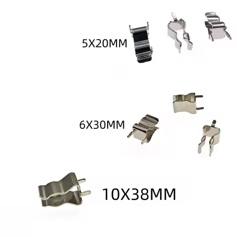 50pcs/lot 5x20mm 6x30mm 10X38MM Fuse Holders for 5*20 6*30 10*38 Insurance Fuse Clip