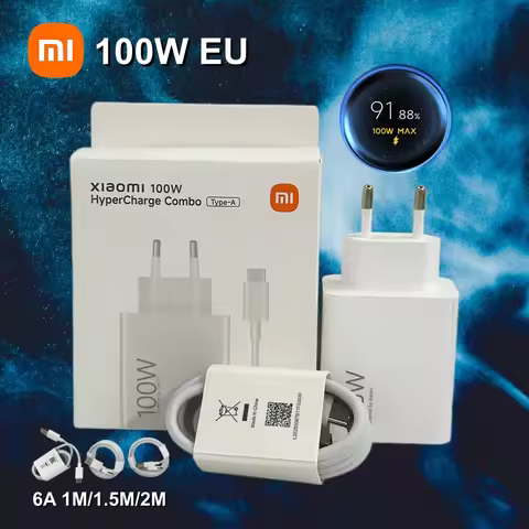 Original Xiaomi 17 Pro Max Charger 100W Hypercharge Adapter Type C 2M Cable for POCO X8 Pro Max F8 P