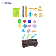 [Hellery] Pirate Treasure Chest Diving Game Set for Kids, Acrylic Jewels, Summer Pool Toy, Vintage S