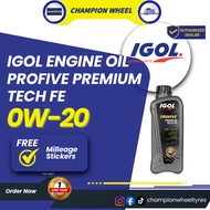 IGOL ENGINE OIL 0W20 PROFIVE PREMIUM TECH FE 1 LITRE (1L)