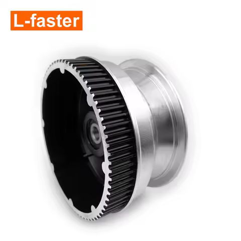 "200x50" Pulley Wheel Rim With 72 Teeth Gear Compatible With HTD-5M-15 Belt Black Hub 10mm For 8 Inc