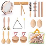 High Quality (Fulfill by Shopee) 11pcs Children Hand Percussion Instruments Kit Portable Kids Music 