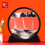 3D Moving Sand Painting - Hourglass Round Art Glass Painting
