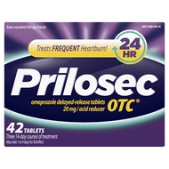 Prilosec OTC Frequent Heartburn Relief Medicine and Acid Reducer 42 Tablets Omeprazole Delayed-Relea