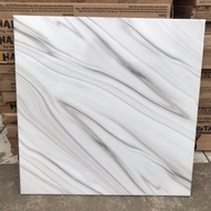 [TZRT] - keramik lantai 50x50 putih motif marmer (glossy)/ keramik