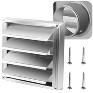 4/5/6 Inch Dryer Round Air Outlet Vent Cover Outdoor Grille Louver Stainless Steel Hood Ventilation 