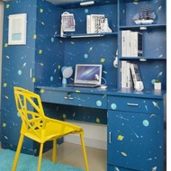 Wallpaper Dinding Motif Awan Biru Stiker Plafon Atap Rumah Dekorasi Kamar Anak Ruang Tamu Bahan PVC 