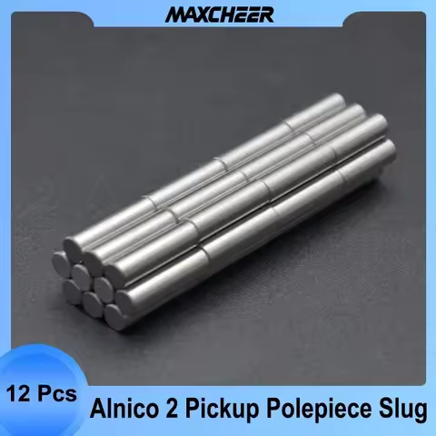 12Pcs Alnico 2 Polepiece Slug D5x15/16/17/17.5/18.5mm Electric Guitar Bass Pickup Slug Pole Pickup M