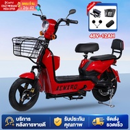 ANCHI A9 จักรยานไฟฟ้า 48V12AH สำหรับผู้ใหญ่ พร้อมกระจกมองหลังและไฟหน้า-หลังไฟเลี้ยว แบตเตอรี่ถอดได้
