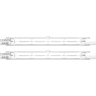 R7S Bulb 300W Halogen Light Bulbs R7S J118, 300W, T3 JType, 2-Pack, Security Landscape Work Light Re