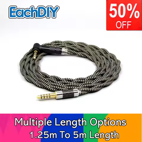 2 Core 2.8mm Litz OFC Earphone Shield Braided Sleeve Cable For Fostex T50RP Mk3 T40RP Mk2 T20RP Deko