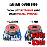 [OVERSIZE] 1 PCS LAHER LAHAR/ BEARING/ LAKER 6201/ 6301 + 0.5/ 1.0 MM/ FOR DRUM YANG ALREADY OBLAK &