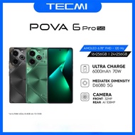 [ใช้โค้ตลดอีก200]Tecno+Pova 6 Pro 5G (16+256GB/24+256GB) | 6000mAh 70W | หน้าจอ 120HZ AMOLED | 108MP | รับประกัน 1ปี