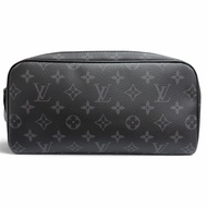 全新 □LOUIS VUITTONM46354 男士洗漱包 Monogram Eclipse 旅行小包/備用包 黑色 法國製造 男士款，帶盒子和防塵袋