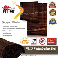 [HOMEBLIND]  AFRICA Wooden Outdoor Blinds 7 Feet (Height) / 100% Tropical Hard Wood / Bidai Kayu