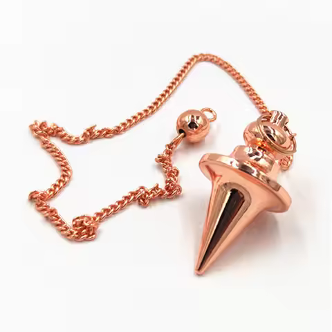 SongLong Pendule Healing Pyramid Spiritual Reiki Pendulum for Dowsing Copper Meatl Charms Pendant Ch