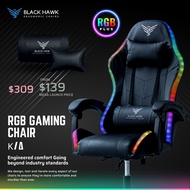 🦅 (𝐒𝐆 𝐒𝐓𝐎𝐂𝐊) Black Hawk RGB Gaming Chair / Gaming Chair / Computer Chair (E-Sports Chair)