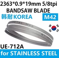 2363mm 5/8Tpi Korea M42 Bi-metal hss bandsaw blade band saw blade for stainless steel metal aluminiu