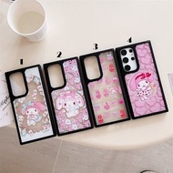 1124 MY MELODY 化妝鏡面三星 SAMSUNG S 22 23 S24 + FE Ultra電話手機殼
