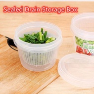 Sealed Drain Storage Box Ginger Garlic Onion Refrigerator Crisper Debris Fresh Box Fruit Vegetable S