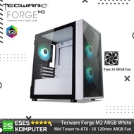Tecware Forge M2 WHITE ARGB SYNC Case | M-ATX | 3X ARGB FAN