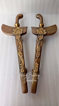 Handle Pintu Rumah Kuningan Sarung Keris Besar Panjang 55 cm Antik