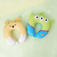 迪士尼記憶U型枕-小熊維尼 三眼怪 記憶棉旅行頸枕