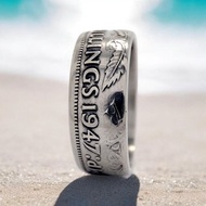 英國硬幣戒指，英國弗羅林硬幣戒指，英國男士硬幣戒指