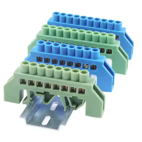 Zero line grounding bar 6 X9 bridge type guide rail distribution box Zero line grounding bar 6X9 par