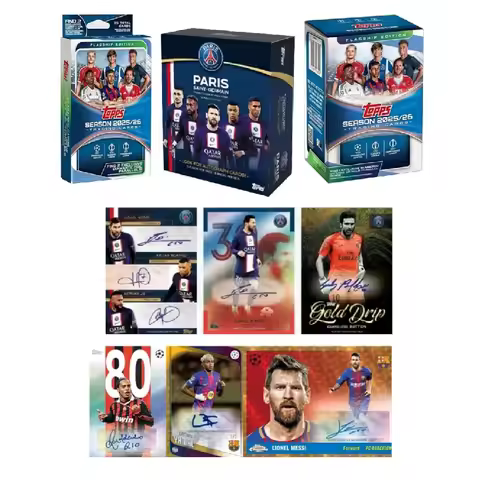 New Official Authentic 2026 Topps UCC Champions League Football Star Card Messi Yamal Signature Card