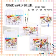 Greebel Acrylic Marker Single Head Colorful Marker/s, 12 18 24 36 48 Acrylic Marker Set