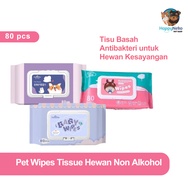 Pet Wipes Non-Alcoholic Animal Tissue 80 Sheets