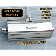 AKRAPOVIC Muffler for BMW F30, BMW G20, Volkswagen Golf, Mitsubishi Lancer, Proton Inspira, Toyota G