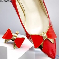 LINDW99NX Charm Buckle, Removable Bowknot Shoe Clips, Fashion Metal Bride Shoes Decoration for High 
