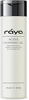 Raya Active Facial Cleansing Gel (G-107), Oil Control Cleanser with AHA and BHA, Deep Pore Gel for O