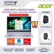 Acer Swift 3 GO SFG14-41-R6UE 14'' FHD Laptop Pure Silver ( Ryzen 5 7430U, 16GB, 512GB SSD, ATI, W11