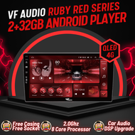 VF Audio Ruby Red Series Android Player QLED 2+32GB Android 11 Octa Core DSP 4G GPS Universal Car An
