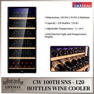 [SG Seller]323L Large Capacity 120 Bottles Wine Storage Cabinet CHATEAU CW 100TH SNS Constant Temper