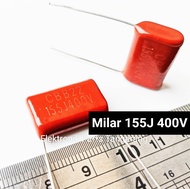 CAPACITOR MILAR 155J 400V 155 J 400V CAPACITOR MYLAR CBB 155J 400V KAPASITOR MILAR 155J 400V MILAR 1