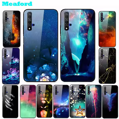 For Honor 20 Cases 20S 20Pro V20 Tempered Glass Hard Back Cover For Huawei Honor 20 Phone Cases Hono