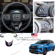 [Ready Stock]Toyota Veloz 2022-2024 Steering Wheel Carbon Design Decorative Panel for Toyota Veloz 2