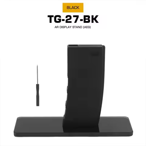 Display Stand AR 15 Style for M4 and AR15 ((AEG) ABS Decorative Magazine Glass Base Rifle Stand for 