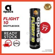 Original APACS Flight 10 Shuttlecock • 77 • 6pcs Feather Bola Bulu Tangkis Shuttlecocks