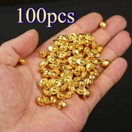 Contents 100pcs Yuan Bao Feng Shui Fengshui Yuan Bao Gold Mini Yuan Bao Metal For Decorative Collect