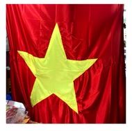 Cờ Tổ Quốc - Cờ đỏ sao vàng / cờ búa liềm - cờ Đảng size 2x3met - vải Phi bóng - 1 lá